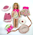 VINTAGE 1960s MATTEL TUTTI DOLL IN ORIGINAL PLAY DRESS # 3580 PLUS ROMPER & HATS