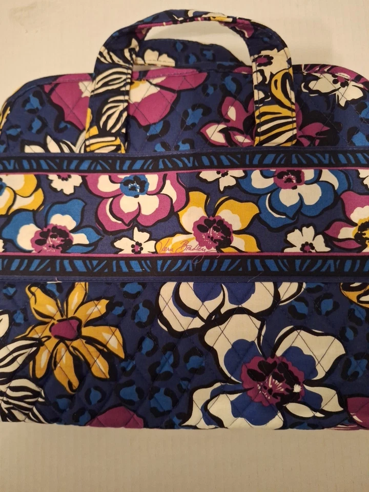 Nuevo VERA BRADLEY Acolchado Cosméticos Bolsa de Viaje Maquillaje Artículos de Aseo Organizador Floral  Foto 2 de 4