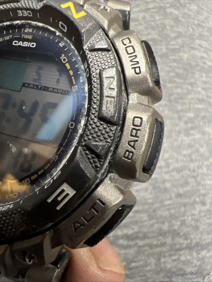 Casio Pathfinder Tough Solar Watch Men 3246 PAG-240T 48mm Day Date Digital - Image 3 of 4