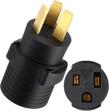 Kanayu 50Amp Welder Adapter Compatible with NEMA 10-50P to 6-50R 50 Amp Black 