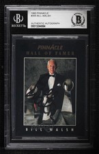 BAS 1993 Pinnacle Hall of Famer Bill Walsh #355 BGS Authentic Auto HOF ow6