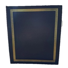 Hand Made Cookbook w Cutout  Hand Written Recipes Scrapbook Blue Photo Album