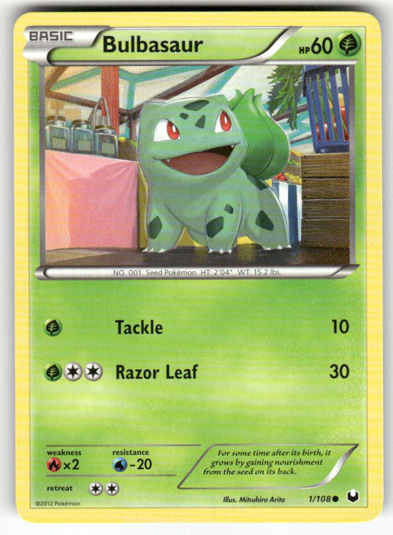 Bulbasaur 1/108 Common Dark Explorers Pokemon Near Mint