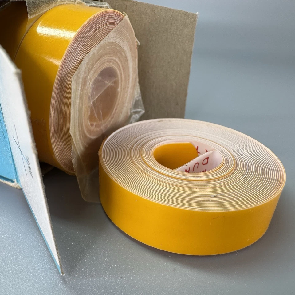 Vintage DURAMATIC Roll Embossing Tape YELLOW 408 1/2" FULL Box of 10 - NOS - Image 2 of 4