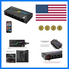 ARGB and Fan HUB X12 IR Black,12-Port 4Pin PWM Controller,5V-3pin ARGB,Suppor...