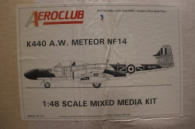 A.W.(Gloster) Meteor NF 14   Super detailed Aeroclub Vacuform 1/48 Plastic