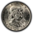 1948-D 50c Franklin Silver Half Dollar - BU - SKU-H3799