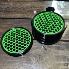 3D Printed Honeycomb Coaster Set with Holder – Custom Colors, Modern Gift