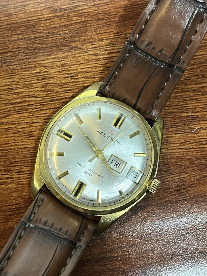 Reloj Automático Helbros Años 60 De Colección Para Hombre Día-Fecha Alemania Occidental - ¡Muy Bonito! Foto 2 de 4