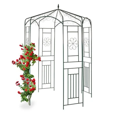 Tuteur pour rosiers en métal Arche de jardin Pergola décorative 11,9 kg 250 cm - Photo 1/2
