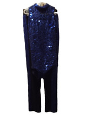 Tenth House Dance Costume Size LC Royal Blue Leotard and Pants