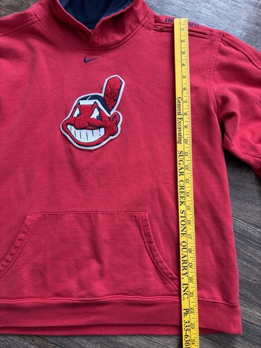 Vintage Nike Center Swoosh Cleveland Indians Kapuzenpullover Hoodie Jugend XL - Bild 10 von 11