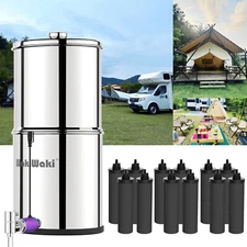 Gravity Water Filtration System 8.5L,Home Water Filter W/12xPurification Filters