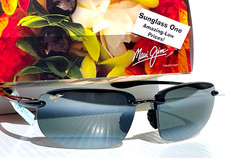 NEW Maui Jim HOOKIPA Gloss Black POLARIZED Grey Lens Sunglass 407N-02