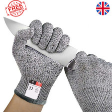 Grade 5 Cut Resistant Gloves HPPE Safety Anti Cut Scratch Proof Kitchen Garden