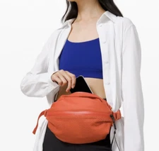 Lululemon All Hours Belt Bag NWT BRIK Brick Orange Mesh Crossbody Convertible