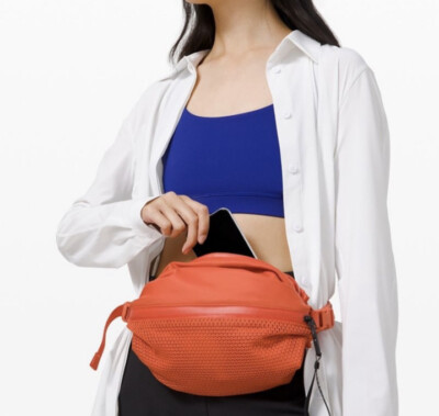Lululemon All Hours Belt Bag NWT BRIK Brick Orange Mesh