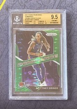 BRITTNEY GRINER /25 POP 1 green Pulsar RC 2021 Prizm WNBA Dominance SP BGS 9.5