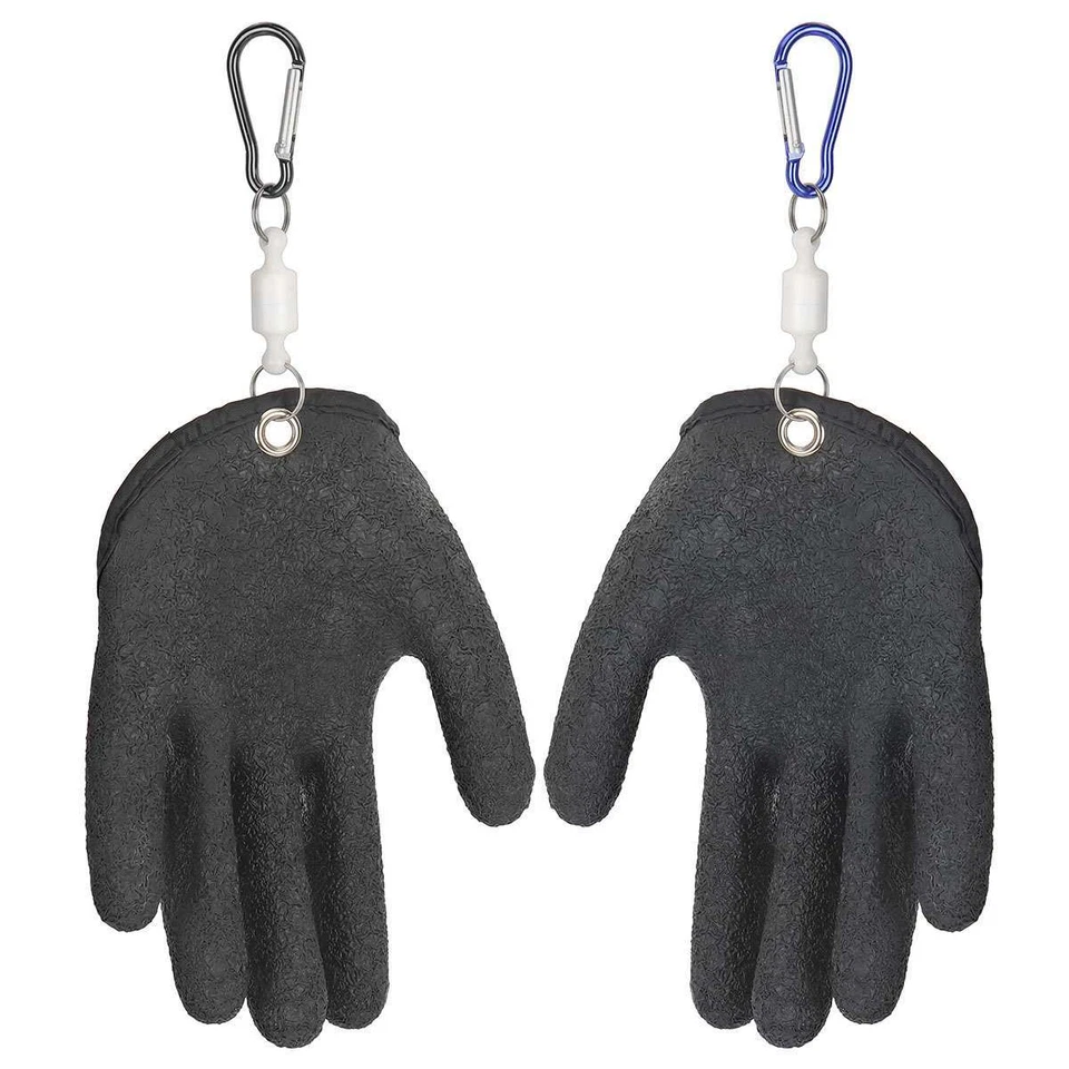 Guantes de pesca magnéticos antideslizantes protegen pinchazos en la mano guante de pesca Foto 4 de 4