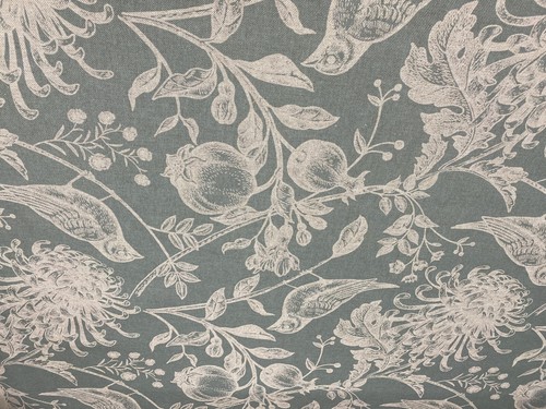 Bullfinch Blue Grey /Beige Linen/Cotton 140cm wide Curtain/Upholstery Fabric - Picture 5 of 6