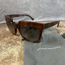 Balenciaga Rectangle Shield Sunglasses Brown Italy Used Condition See Descrip