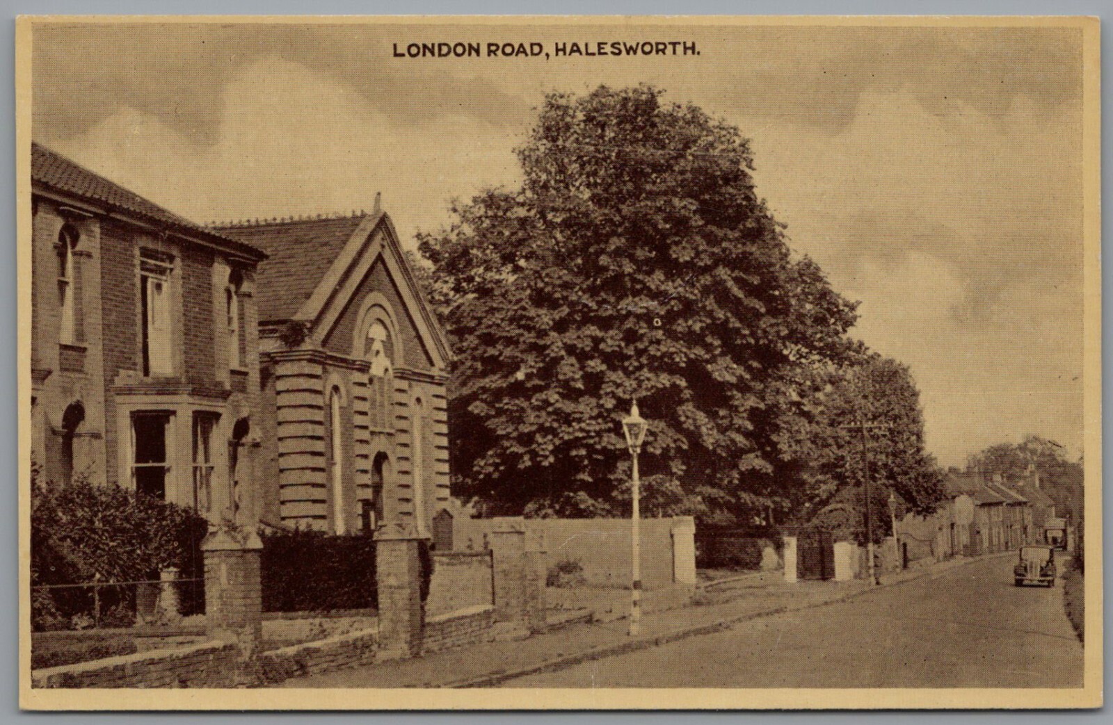 Halesworth London Road Suffolk England Vintage Unposted Postcard eBay