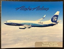 RARE Alaska Airlines 737-800 Spirit of Seattle Trading Card