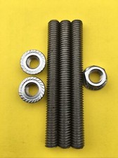 3x. 3/8”-16 3 1/2” Stainless Steel Exhaust Manifold Studs & SS Nuts. USA MADE