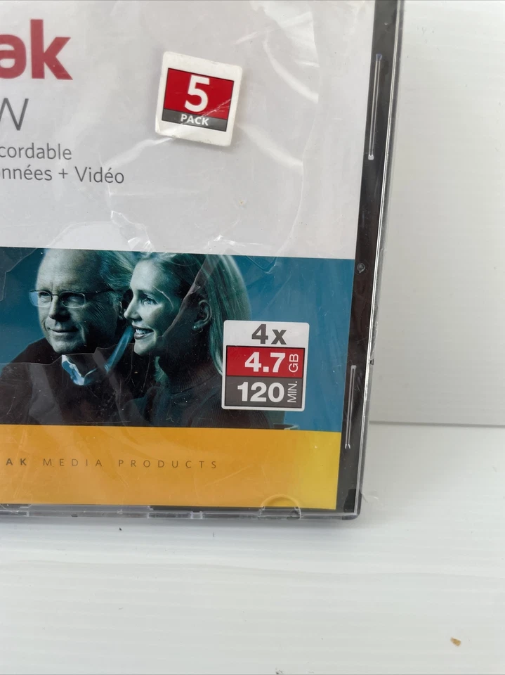 5 Pack KODAK DVD - R DVD - 16X 4.7GB 120min Printable Surface 5 Pack - Image 3 of 4