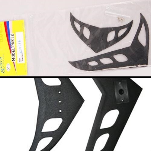 PAIR OF VERTICAL FINS REPLACEMENT ART TECH ROBBE H3D018 SPIRIT FUN EMPENNAGES