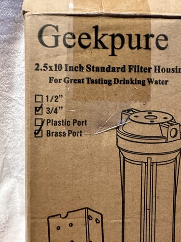 Geekpure 10 Inch Whole House Water Filter Housing 1"NPT Fit 2.5" x 10" BB Filter - Picture 4 of 4