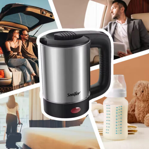 0.5L Mini Electric Kettle Tea Coffee Stainless Steel 600W Portable Travel Water - Picture 2 of 7