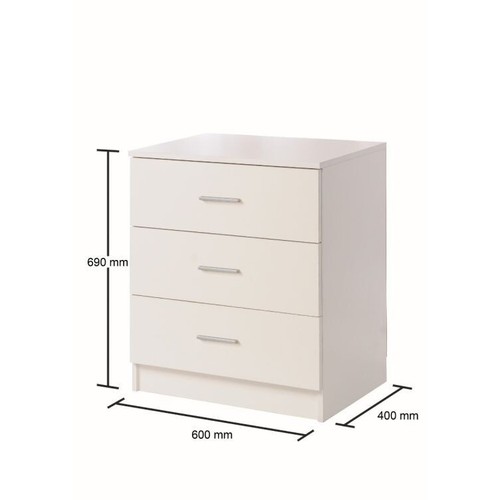 Wardrobe Bedside Cabinet and Chest Of Drawers Clothes 3 Pieces Bedroom Set - Picture 43 of 45