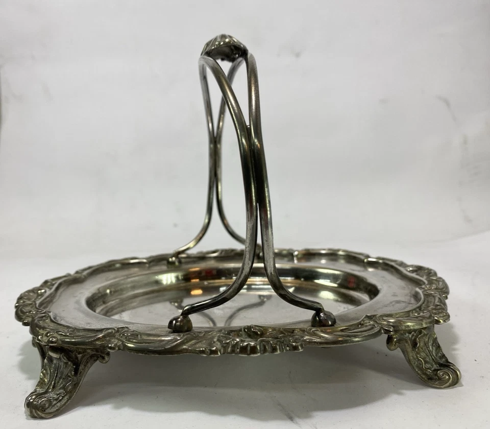 Bandeja de placas Walker & Hall Sheffield, Inglaterra garantizada dura y plateada soldada Foto 4 de 4