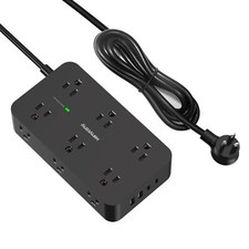 Surge Protector Power Strip with 12 Outlets 4 USB Ports2 USB C 6ft Flat Plug ...