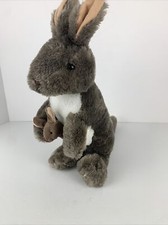 0474 Wild Republic Kangaroo/ Joey in Pouch Stuffed Animal Plush Soft Toy 12"