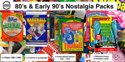 80 s to Early 90's Nostalgia Unopened Packs Pre-1986 & Garbage Pail Guarantee