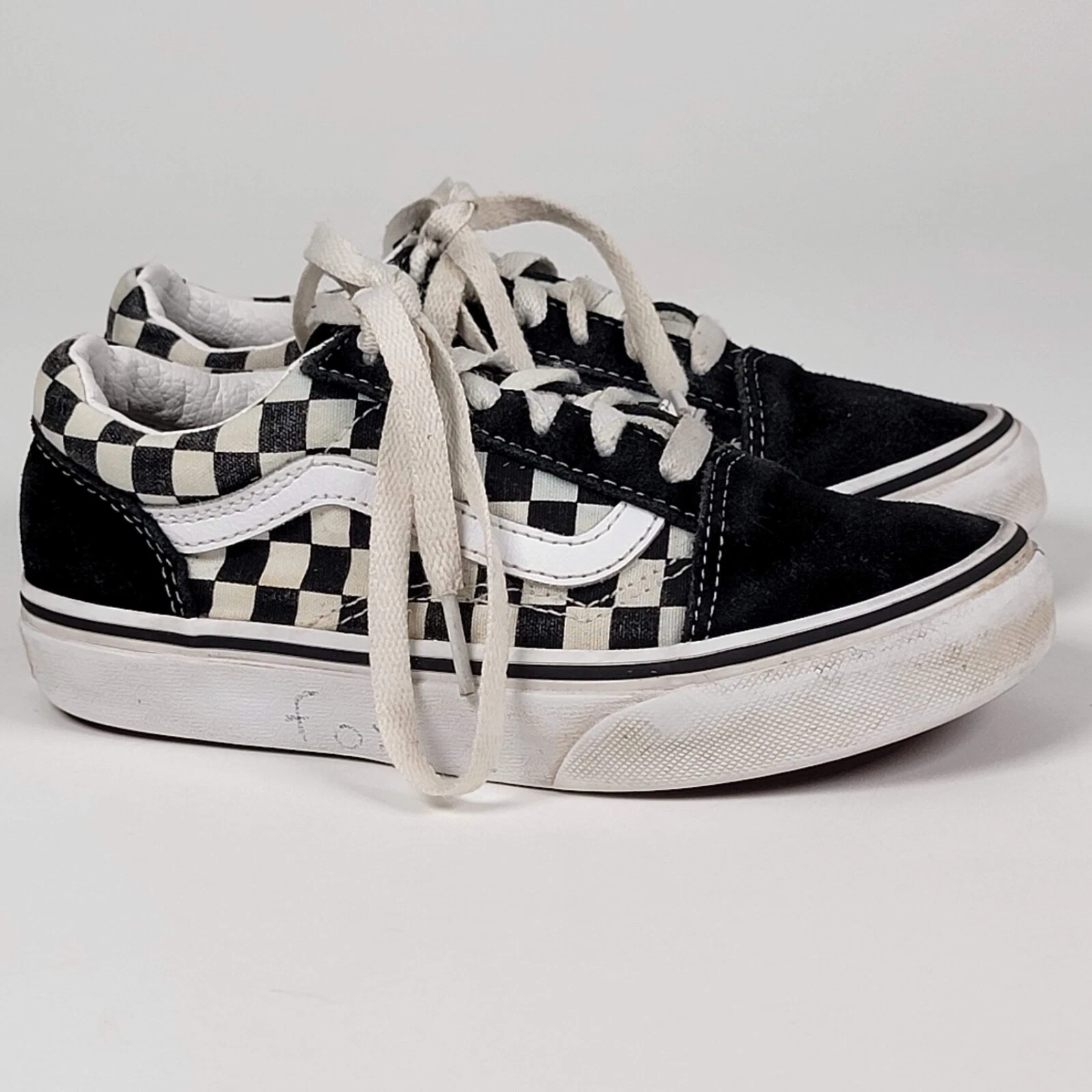 Sneakers da skate Vans Off The Wall per bambini taglia US 1 5 Y nere bianche a scacchi