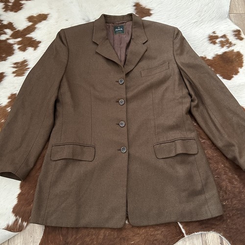 ISAIA Brown Silk Cashmere Wool Blazer Sport Coat Jacket EUR50 US40 Made in Italy - Picture 2 of 6