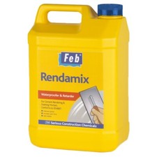 4 x Everbuild Feb Rendamix water proof &workability improver - 5L Amber