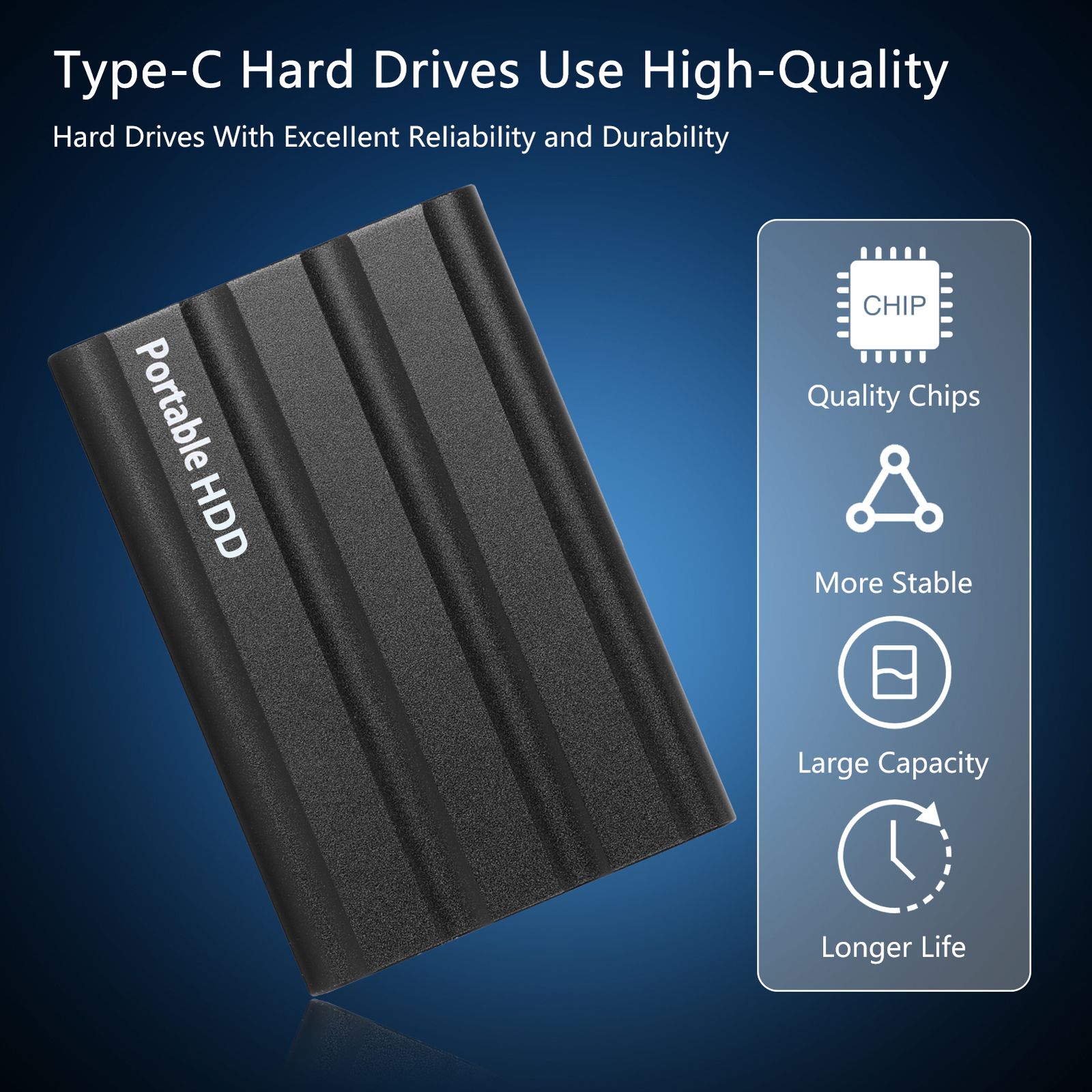 External Hard Drive High-Speed Transmission Portable 1TB 2TB 4TB USB 3.0 HDD-image