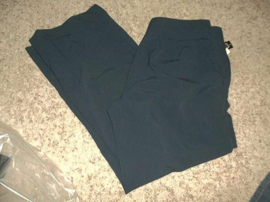 NWT Black FASHION BUG Dress Pants Poly Size 16W   36 x 33" - Image 2 of 2