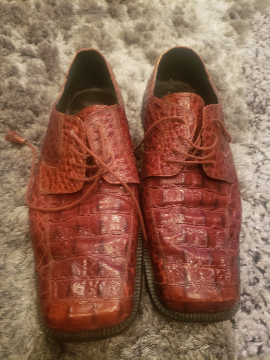 Giorgio Brutini Private Collection Alligator Print Dress Shoes Men\'s Size 12M Giorgio Brutini Private Collection Alligator Dress Shoes  main image 4