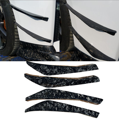 Front Fin Canard Splitter Diffuser Valence Spoiler Lip Fit 17-23 Nissan R35 GTR