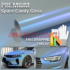 Space Candy Gloss Gray Blue Metallic Sticker Decal Car Vinyl Wrap Sheet Film DIY