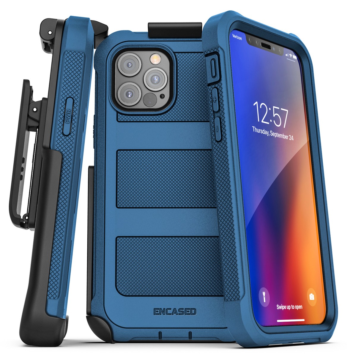 iPhone 12 Pro Case w Built-in Screen Protector and Belt Clip