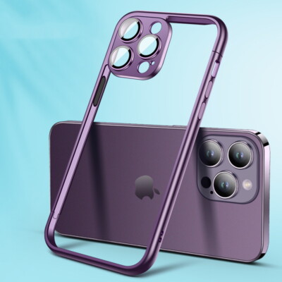 Handy Hülle Für iPhone 15 14 13 12 Pro Max Camera Protection PC Hart Case Schutz