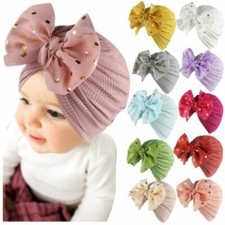 Infant Baby Beanie Turban Hat Girls Bow Knot Cap Newborn Head Wrap Acces