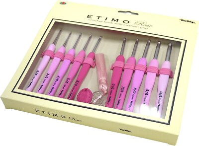 Tulip ETIMO Rose Etimorose Crochet Hook Set with Grips TER-001 pink japan