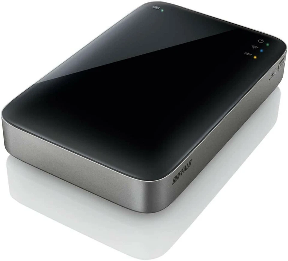 Buffalo's Air MiniStation™ HDD Hard Disk WiFi Apple iOS Android Made in Japan